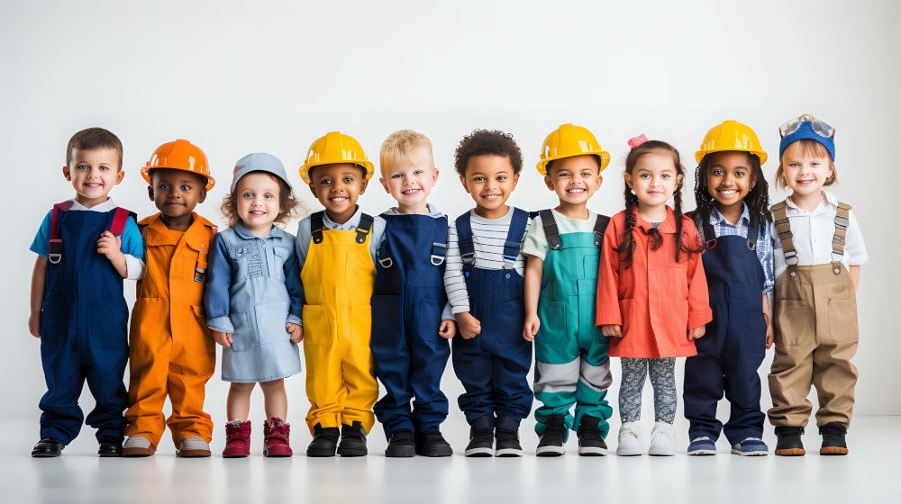 Niños en juegos de profesiones