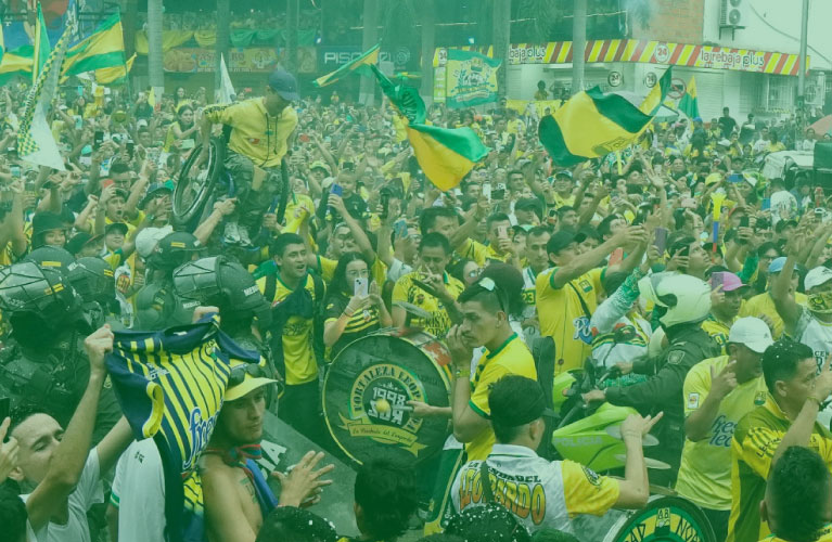 hinchas del atlético bucaramanga celebrando