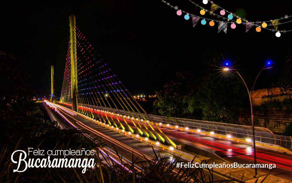 Viaducto de la novena de noche, puente, regalo, feliz, cumpleaños, Bucaramanga, #FelizCumpleañosBucaramanga