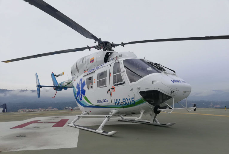 helicóptero, médico, medicalizado, ambulancia, clínica, foscal, internacional, Bucaramanga, Floridablanca, Girón, Piedecuesta, Santander, Tair, Sadi, Grancolombiana
