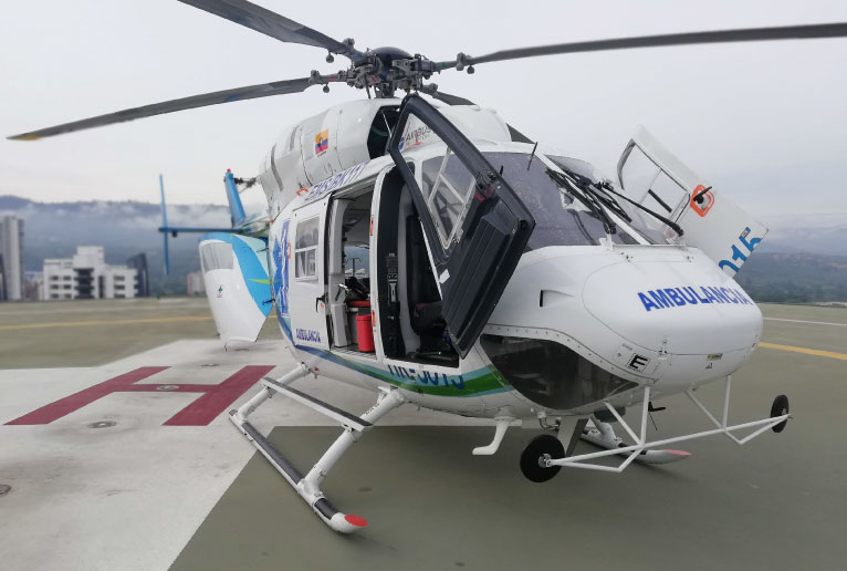 helicóptero, médico, medicalizado, ambulancia, clínica, foscal, internacional, Bucaramanga, Floridablanca, Girón, Piedecuesta, Santander, Tair, Sadi, Grancolombiana