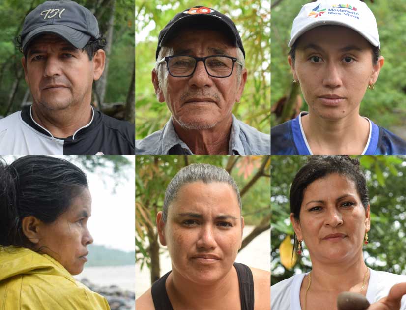 Estos son los rostros de algunos de los pobladores de La Playa, Santander, que luchan por no morir de hambre y sed ante la escasez que trajo consigo la construcción de la represa de Hidrosogamoso en Santander.