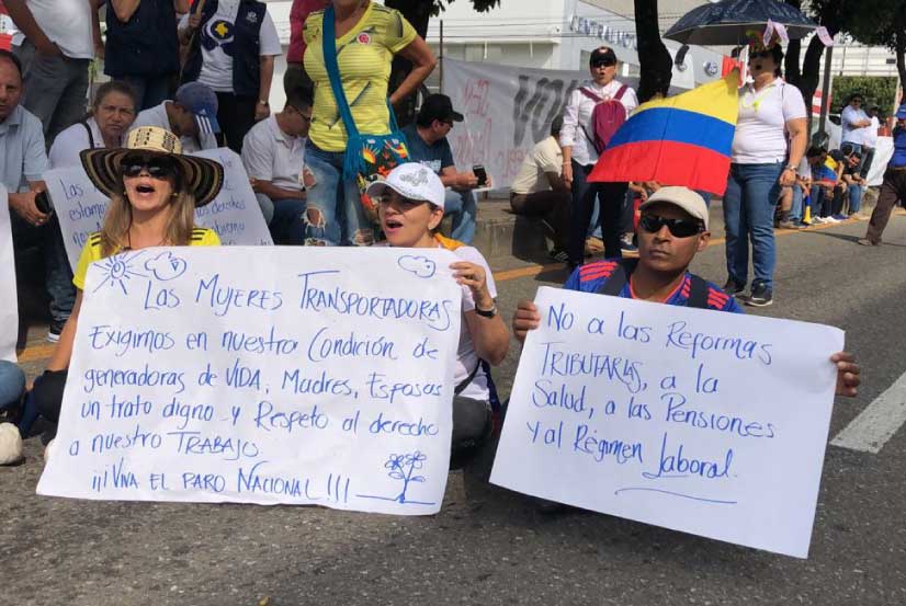 Paro nacional: Marcha en Bucaramanga Santander