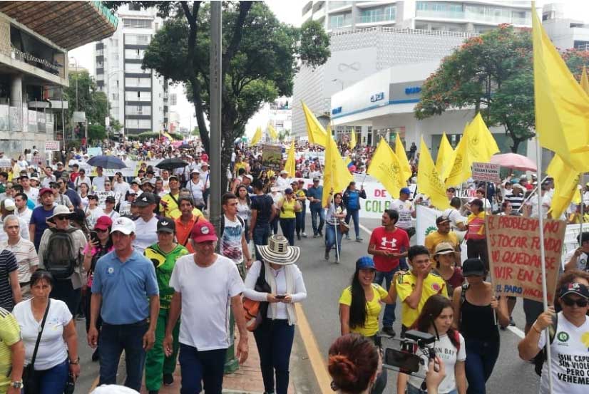 Paro nacional: Marcha en Bucaramanga Santander
