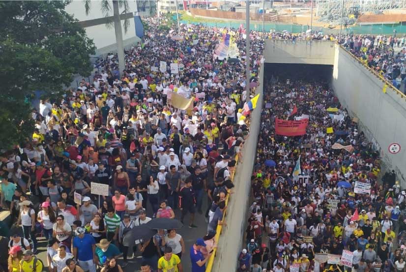 Paro nacional: Marcha en Bucaramanga Santander