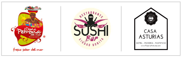 Logo Doña Petrona del Mar Restaurante - Logo Sushi Bar - Logo Casa Asturias. Especial Santander no se detiene - Vanguardia